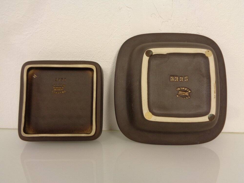 Danish studio ceramic bowls by Einar Johansen for Soholm Stentoj, 1960s, set of 2.