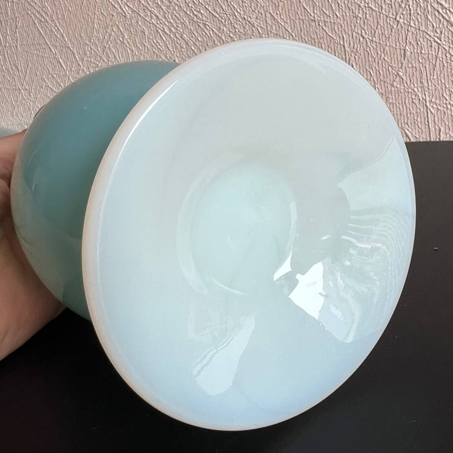 Vintage blue opaline soliflore