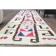 1970s Vintage Turkish Hand-Knotted Wool Cotton White Runner Rug 92x330