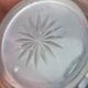 Antique table powder shaker, in engraved glass and solid silver, X