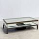 Rare Maison Jansen (attr.) sliding coffee table with bottle holder