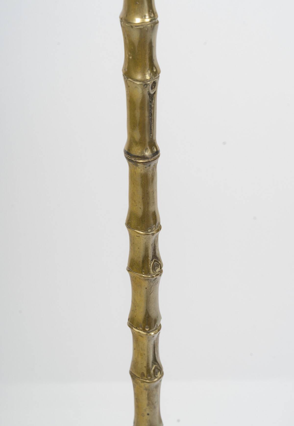 Brass floor lamp imitating bamboo, 1950s