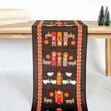 Södahl 1960s jute table runner, Nativity scene