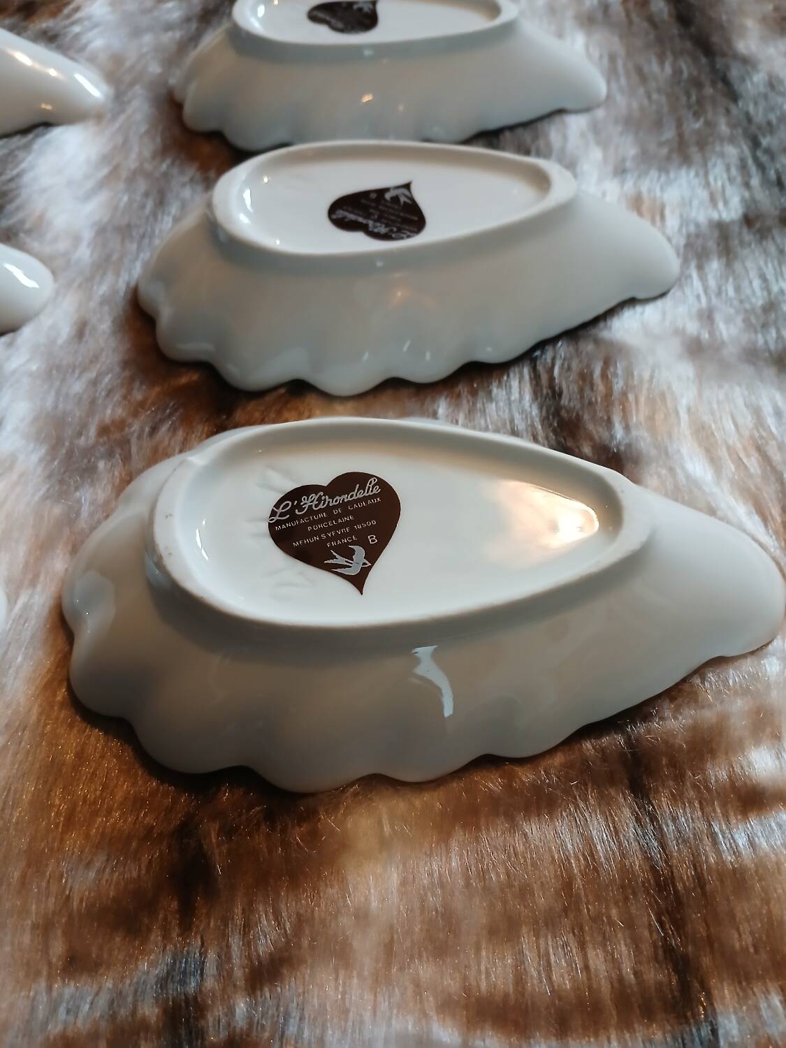 6 antique avocado cups