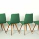 Set of 4 Teak Dining Chairs by van Os, 1950s