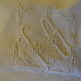 Pillowcase in linen monogrammed IG