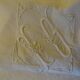 Pillowcase in linen monogrammed IG