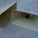 Pair of white lacquered metal wall light vintage 80s