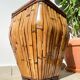 Vintage rattan umbrella stand, colonial style 1930s - Vintage rattan planter