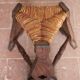 Wood and rush tripod stool, vintage stool, Gothic style stool