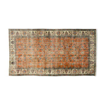 Anatolian handmade vintage rug 240 cm x 138 cm