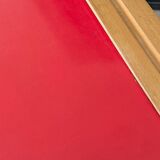 Vintage red children's desk and chair set