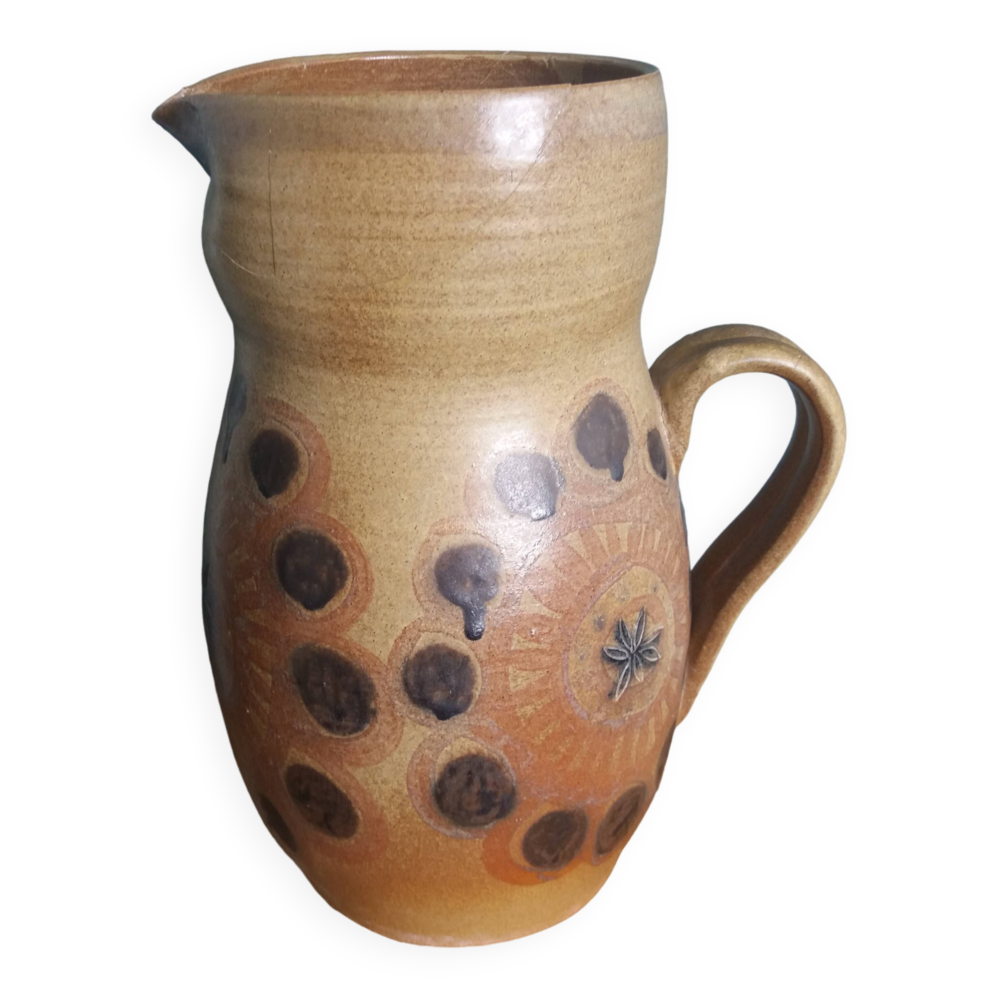 30 cm pitcher vase signed Jean-Claude Courjault Keraluc