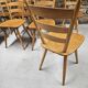 Lot of 8 country bistro chairs from the 1970s