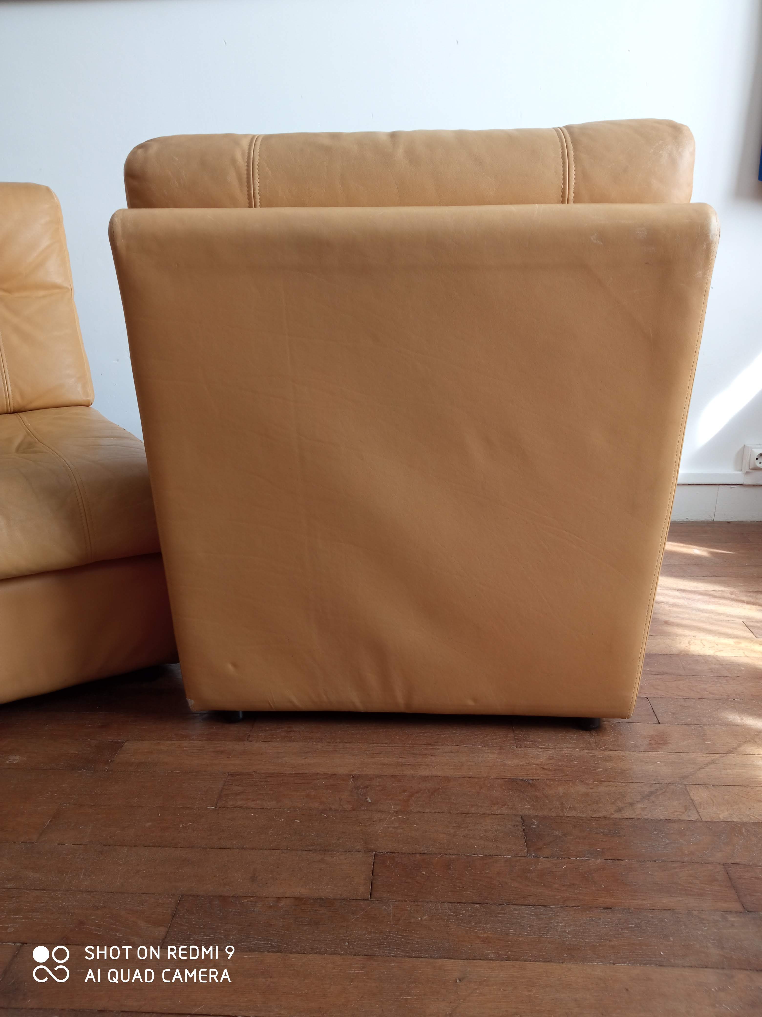 Pair of 1970 leather heaters