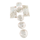 Set of coasters and decoration of aperitif tray