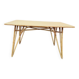 Vintage bamboo wicker rattan table