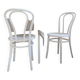Paire de chaises bistrot vintage bois courbé, style café viennois classique