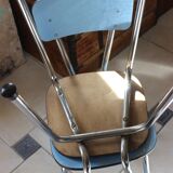 Set of 2 blue Formica chairs