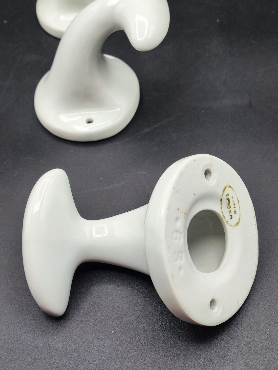 Limoges porcelain coat hooks