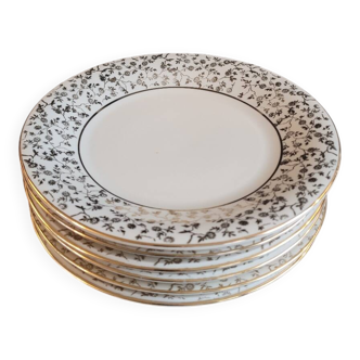 6 assiettes à dessert Mayer Wiesau en porcelaine de Bavière