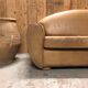 Leather sofa club style Former vintage convertible