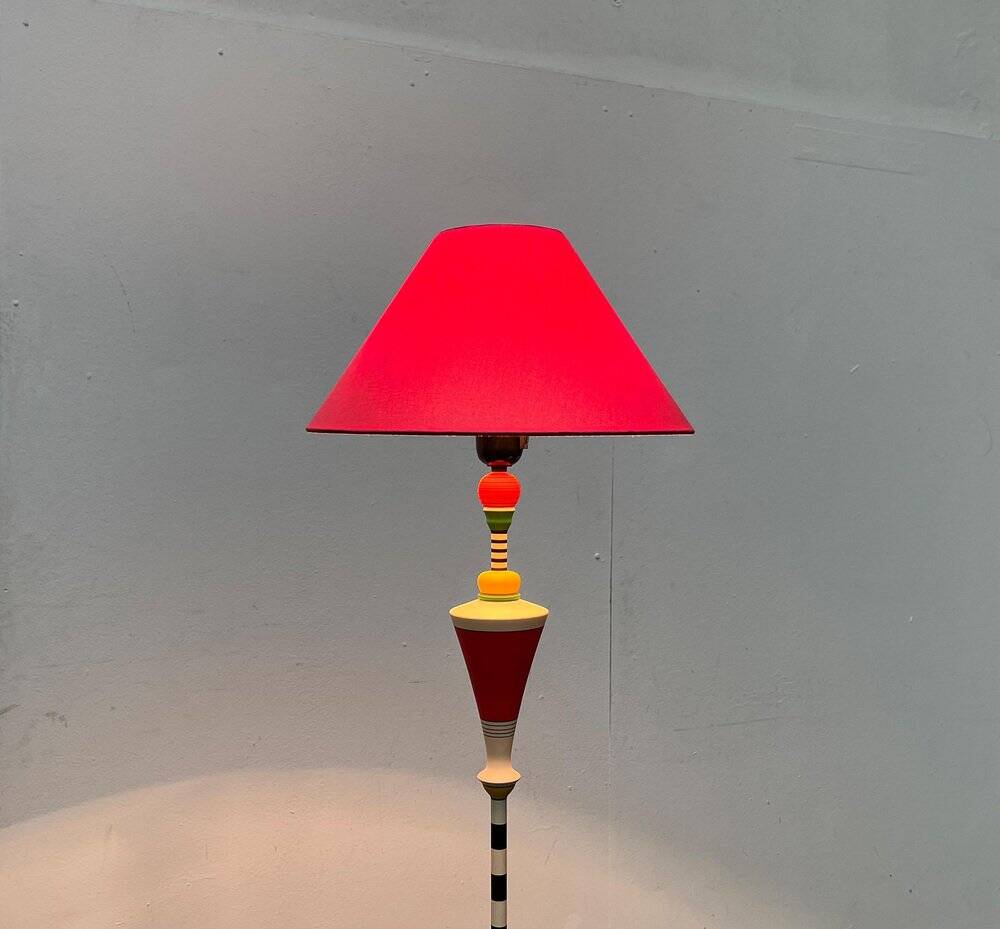 French vintage floor lamp by Olivier Villatte, 1980s.