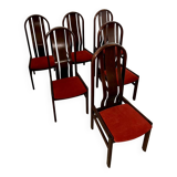 Lot 6 old Italian design bentwood chairs from the 70s vintage
