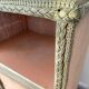 60s pink and gold Lloyd loom bedside table
