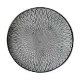 Presentation platter, round carved wooden.