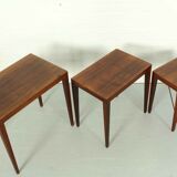 Severin Hansen model 163 rosewood nesting tables by Bovenkamp, 1960