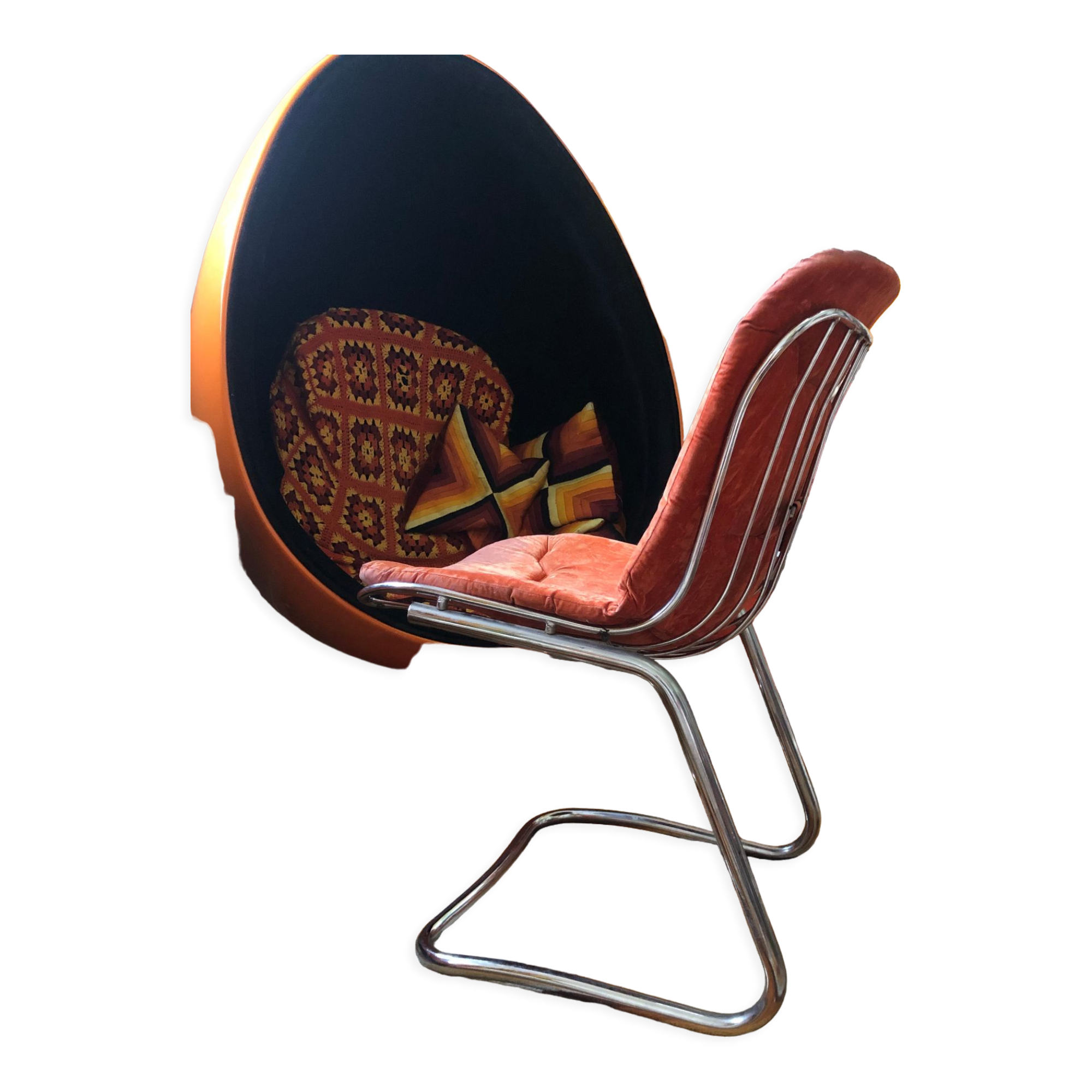 Vintage wired chair 70