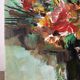 Bouquet de fleurs au couteau, signé