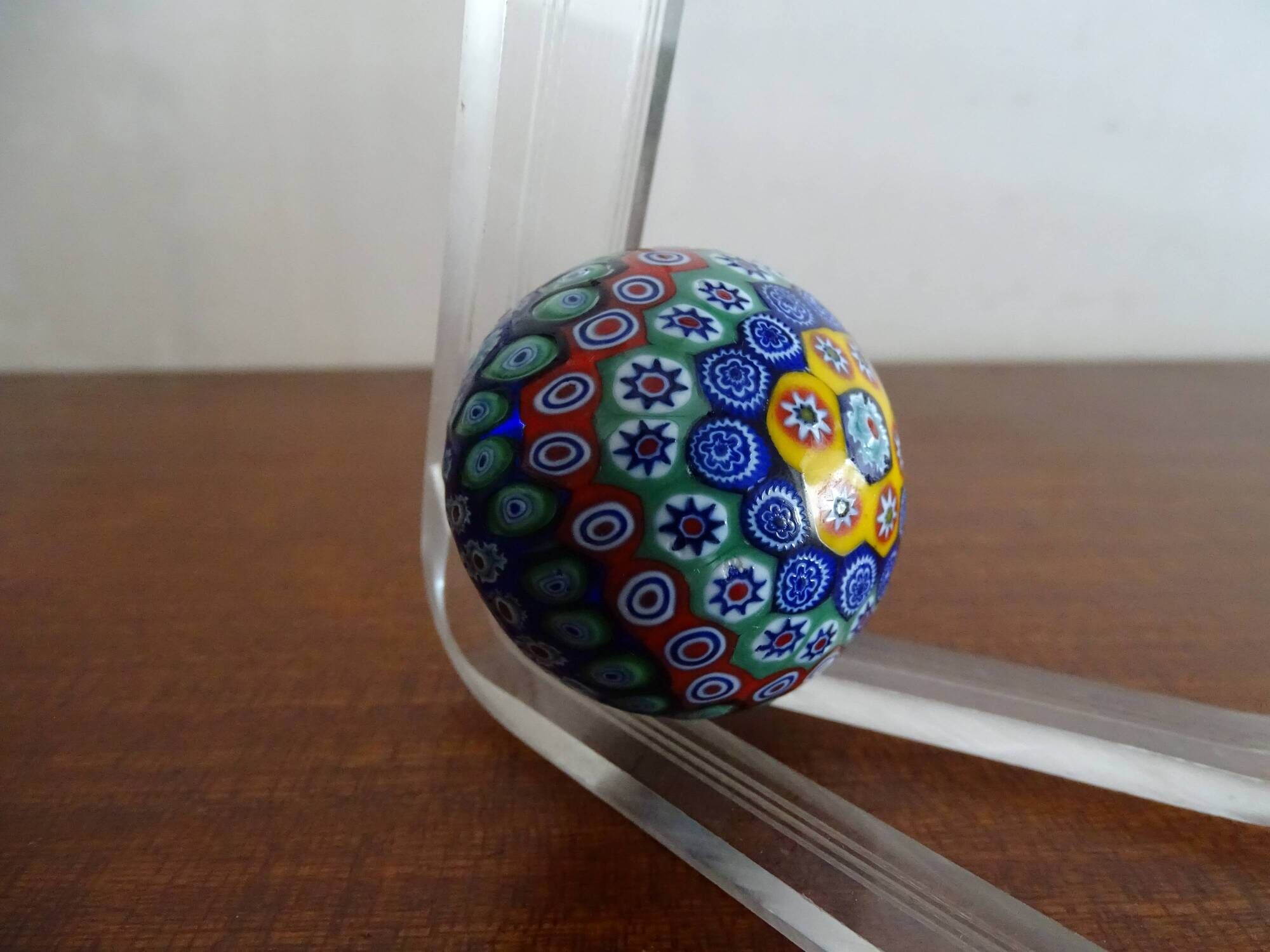 Signed Murano paperweight - Antica Murrina Veneziana Millefiori