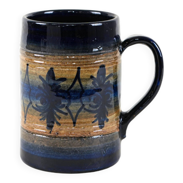 Ceramic beer mug, Danish design, 1970s, made in Denmark