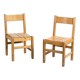 Pair of pine chairs, Maison Regain, France, circa 1970.