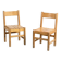Pair of pine chairs, Maison Regain, France, circa 1970.