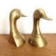 Duck brass bookends