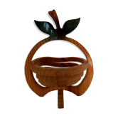 Equinoccio fruit basket in foldable wood from the 70s