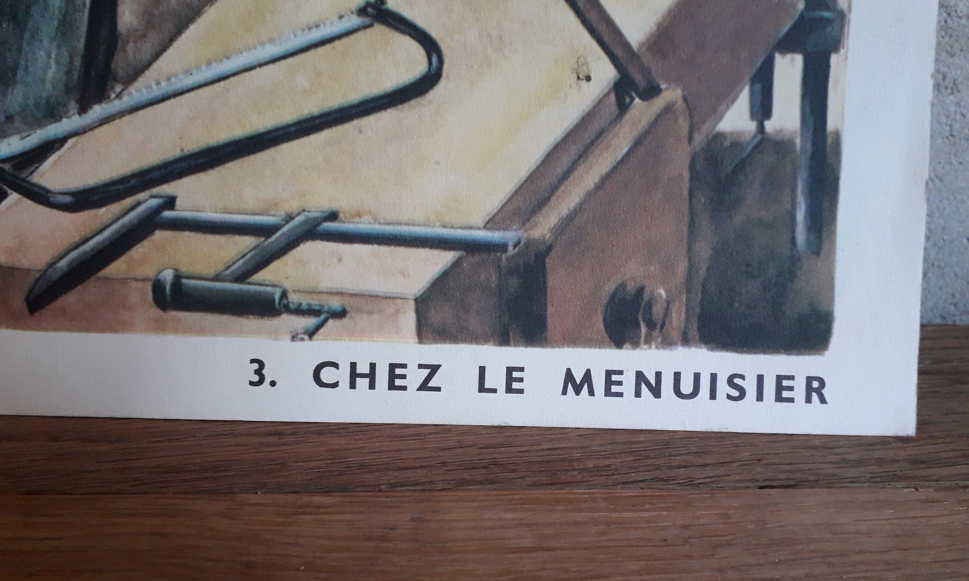 School poster "at the fish merchant" 50s