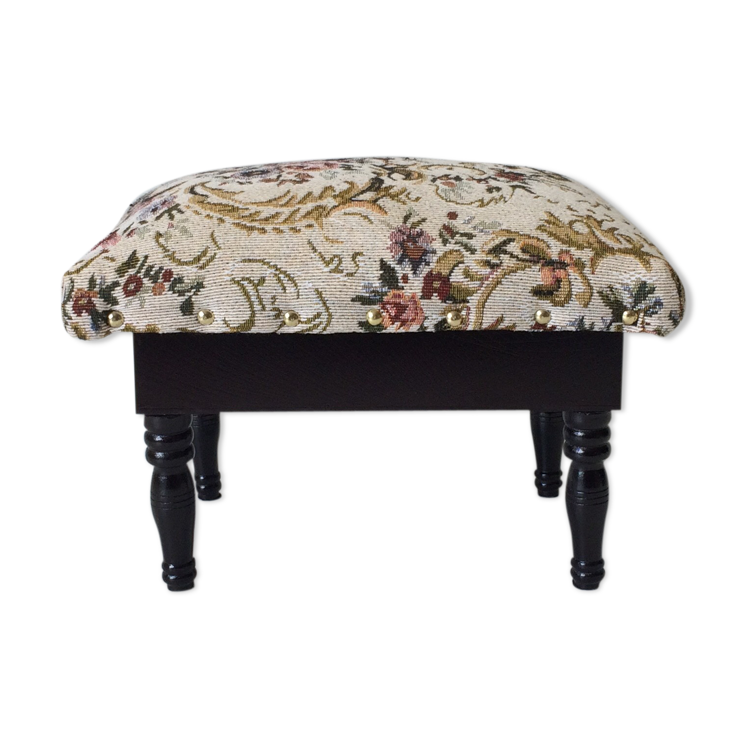 Footrest chest floral fabric