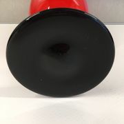 Vase vintage rouge et noir années 70