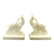 Onnaing, pair of Art Deco crackled antelope bookends