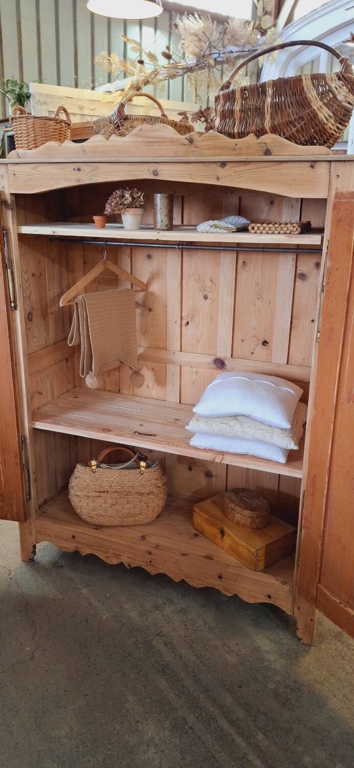 Antique fir wardrobe
