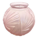 Art deco glass ball vase with palmette patterns