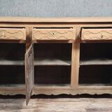 Louis XV period sideboard in solid wood with an air-abrasive finish