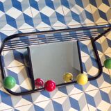Vintage coat racks with balls and mirror