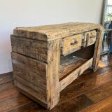 Raw wood workbench