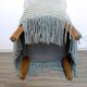 Fauteuil crapaud velours bleu pastel
