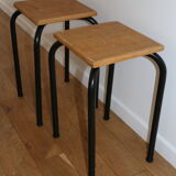 2 square stools 450mm